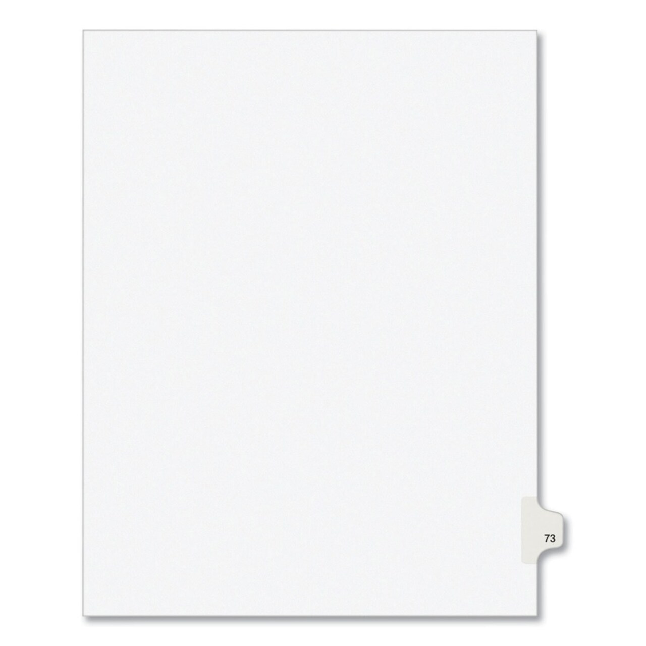 Avery 11 in. x 8.5 in. 10-Tab Avery Style 73 Preprinted Legal Exhibit Side Tab Index Dividers - White (25/Pack)